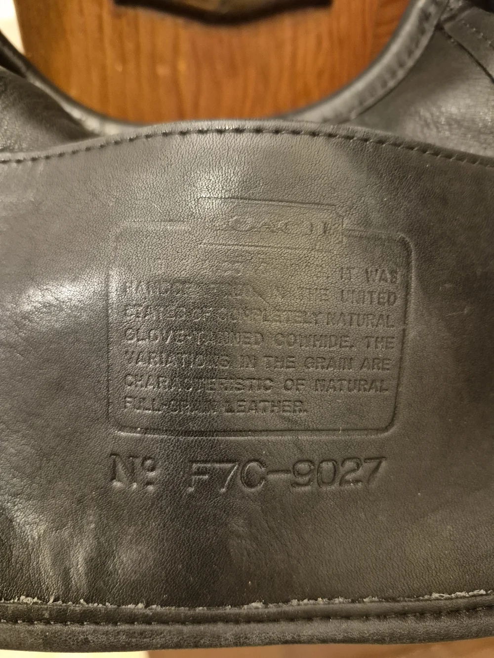 Vintage Rare Coach Ergo 9027 Black Leather Crescent Shoulder Bag